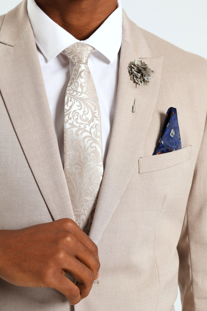 Tie & Pin Set - Silver