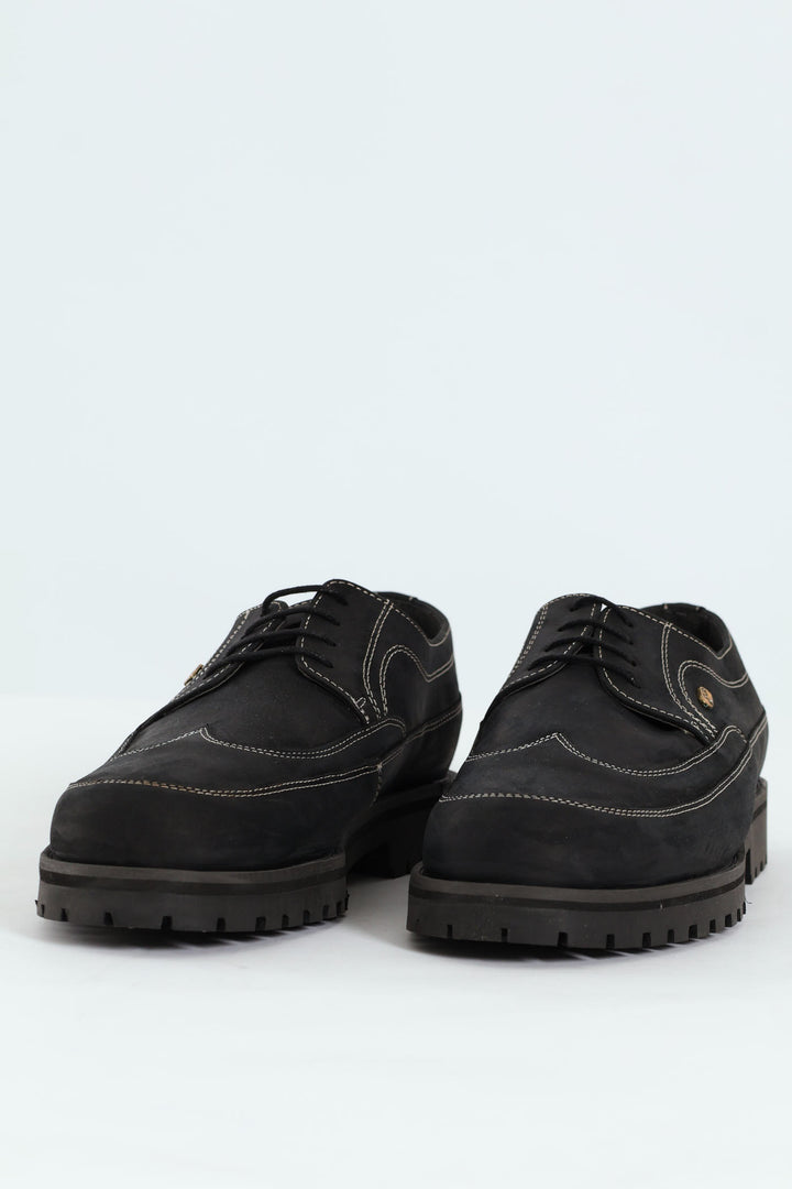 Lace Up Smart Casual Shoe - Black