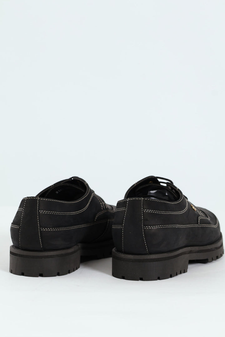 Lace Up Smart Casual Shoe - Black