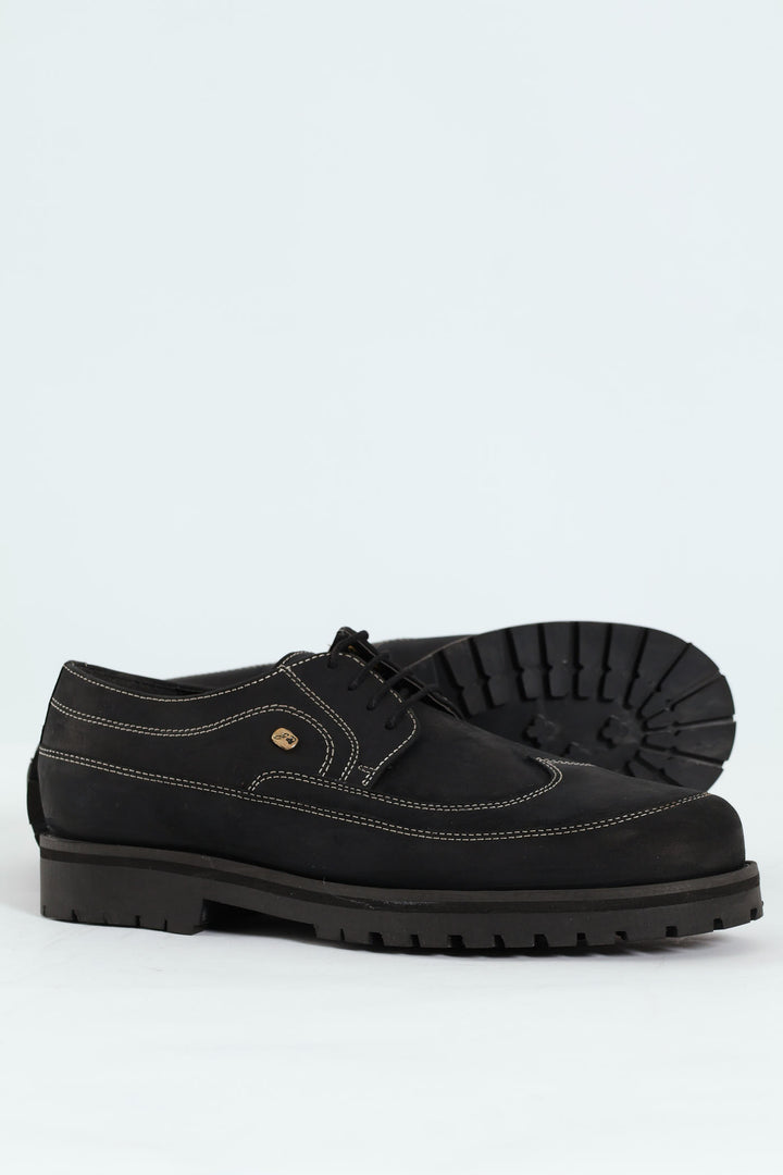 Lace Up Smart Casual Shoe - Black