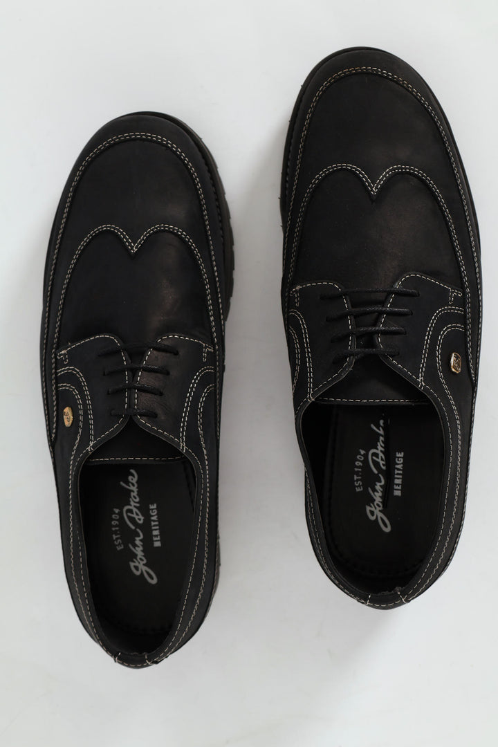 Lace Up Smart Casual Shoe - Black