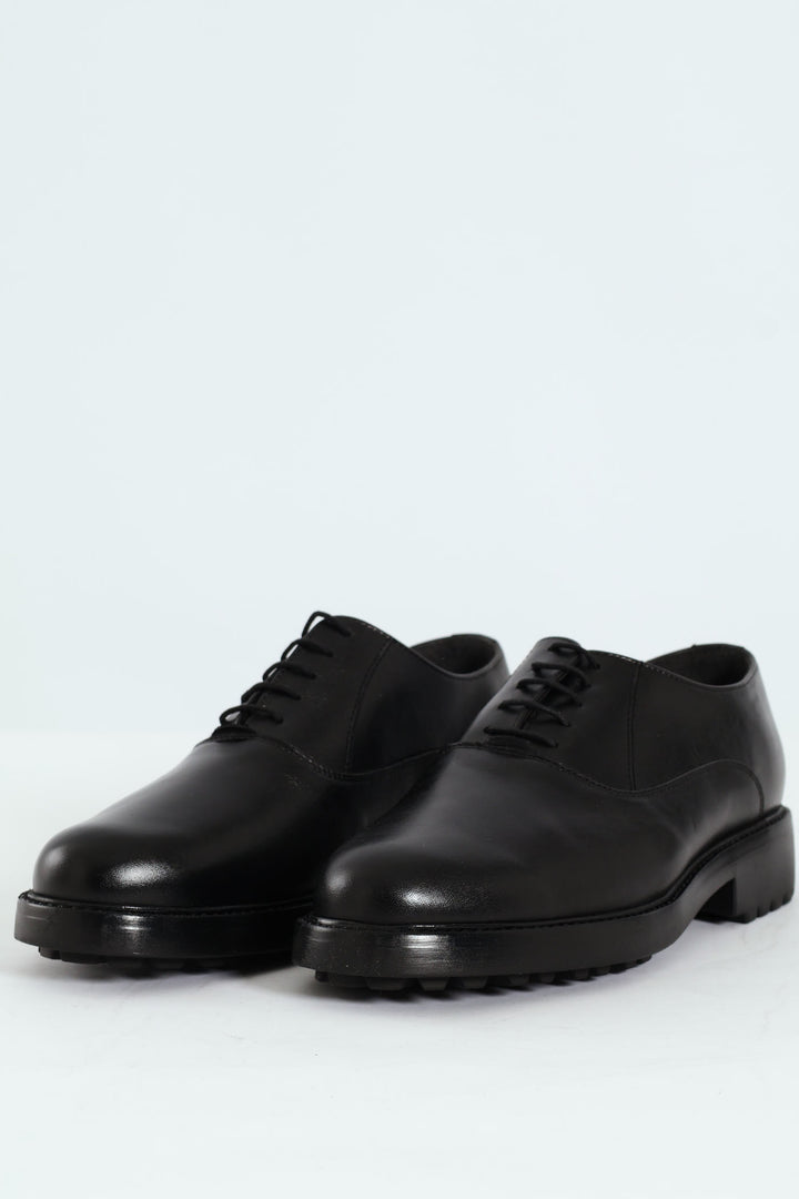 Plaine Toe Oxford Shoe - Black