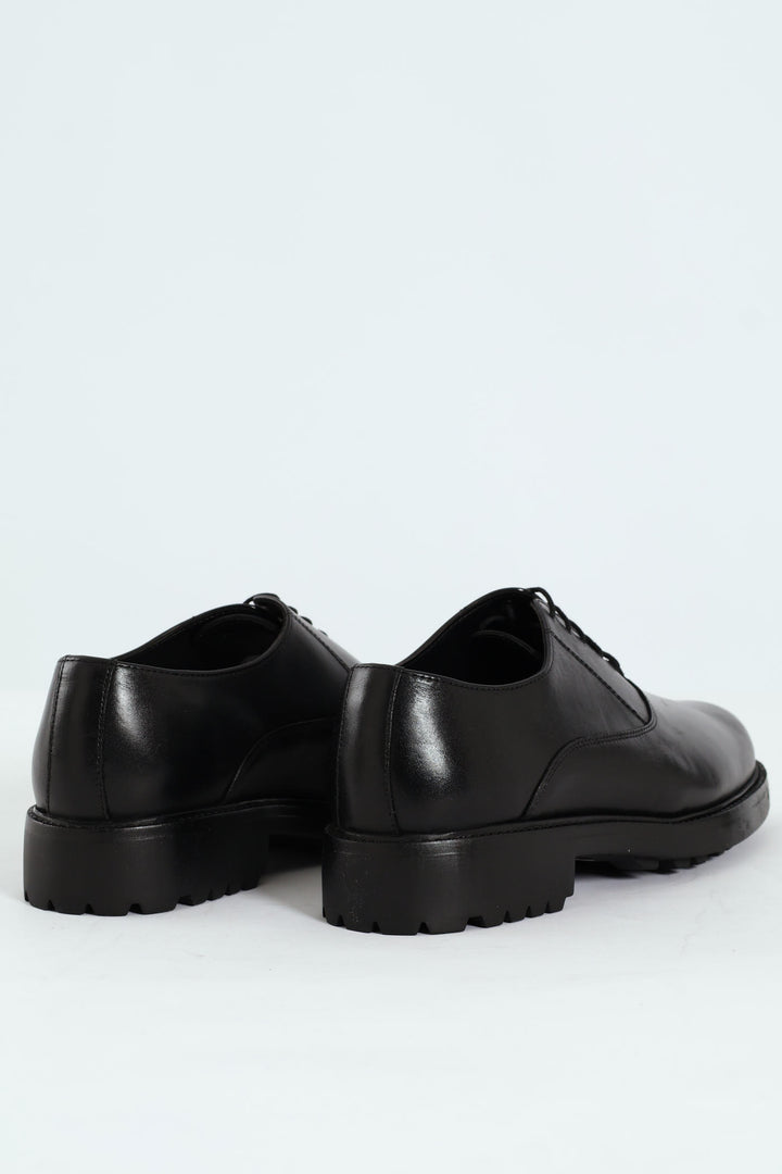 Plaine Toe Oxford Shoe - Black