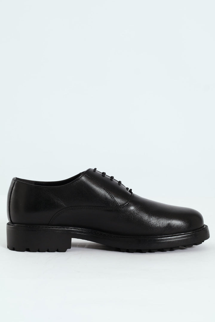 Plaine Toe Oxford Shoe - Black