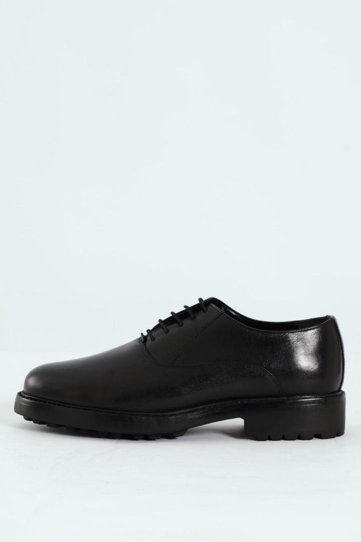 Plaine Toe Oxford Shoe - Black