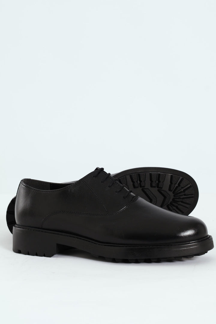Plaine Toe Oxford Shoe - Black
