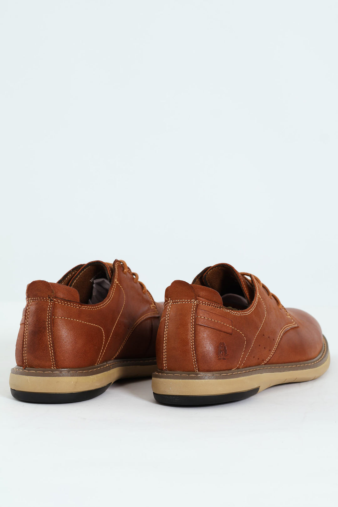Lace Up Smart Casual Derby Shoe - Tan