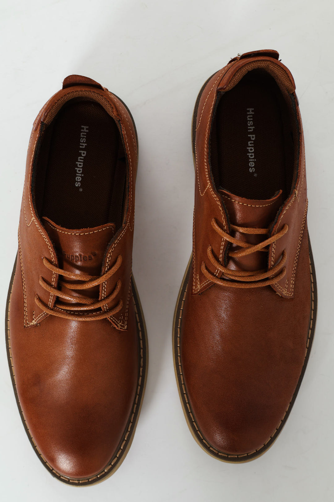 Lace Up Smart Casual Derby Shoe - Tan