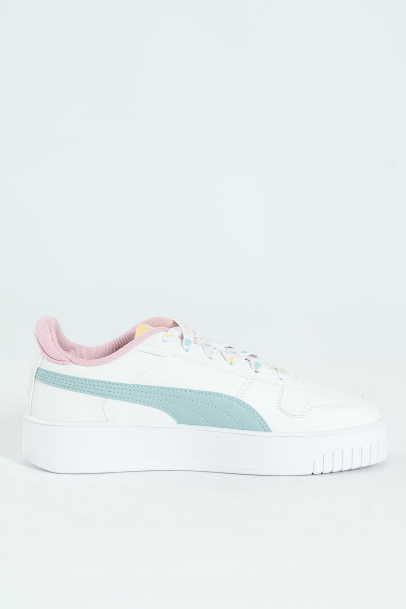 Girls Carina Lacey Street Sneaker - White