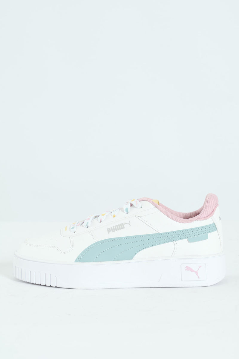 Girls Carina Lacey Street Sneaker - White