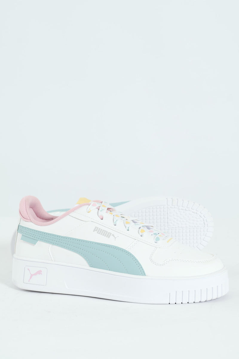 Girls Carina Lacey Street Sneaker - White