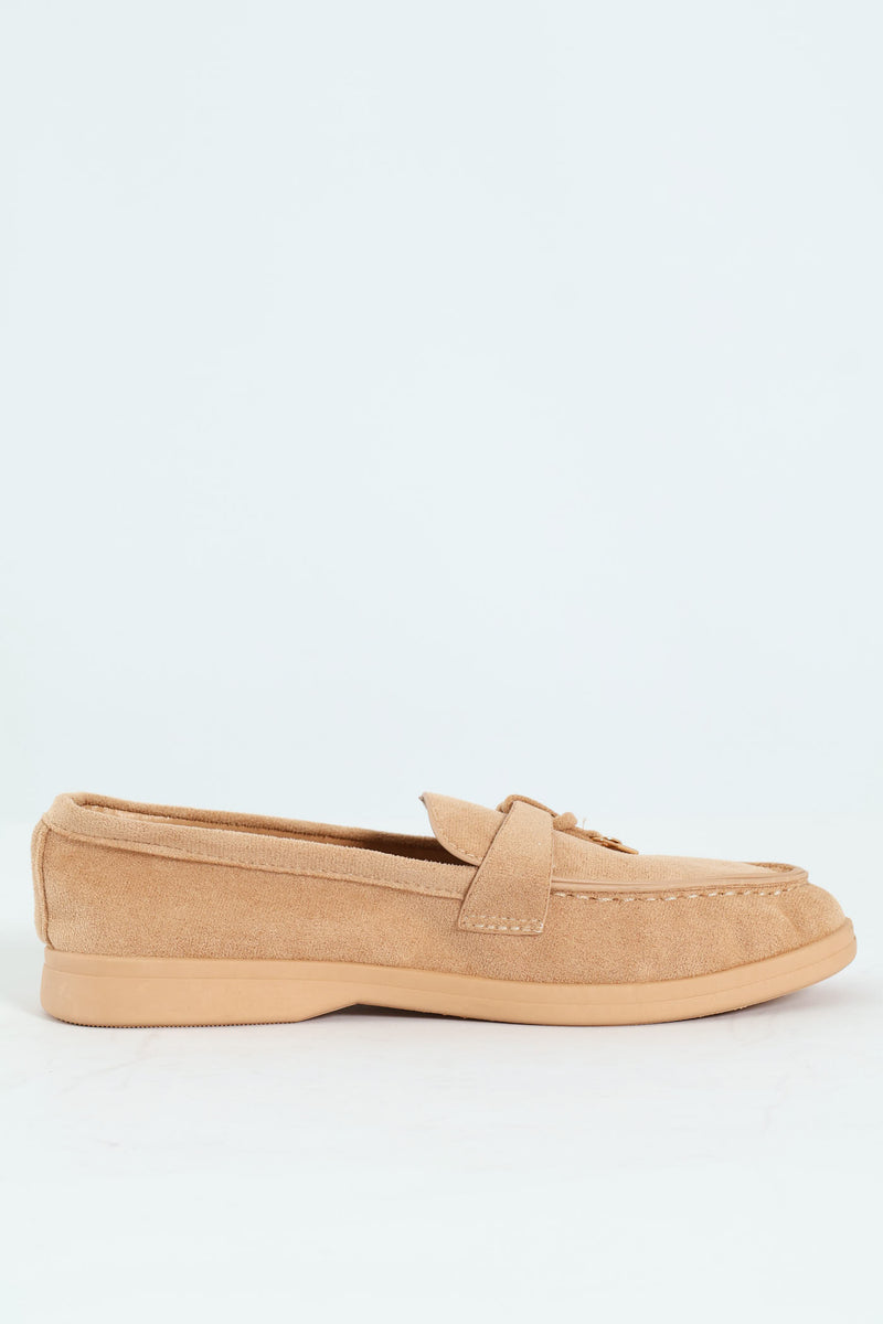 Smart Tassle Loafer - Taupe
