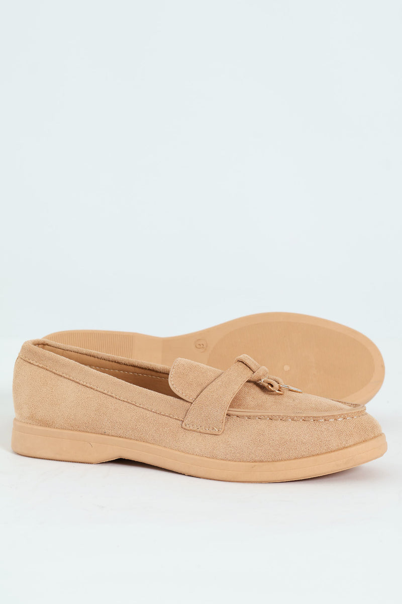 Smart Tassle Loafer - Taupe