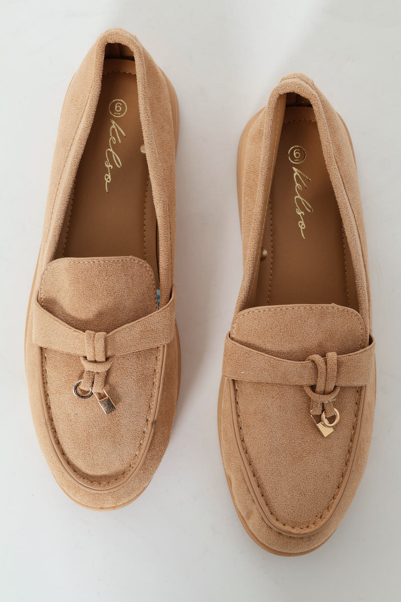 Smart Tassle Loafer - Taupe