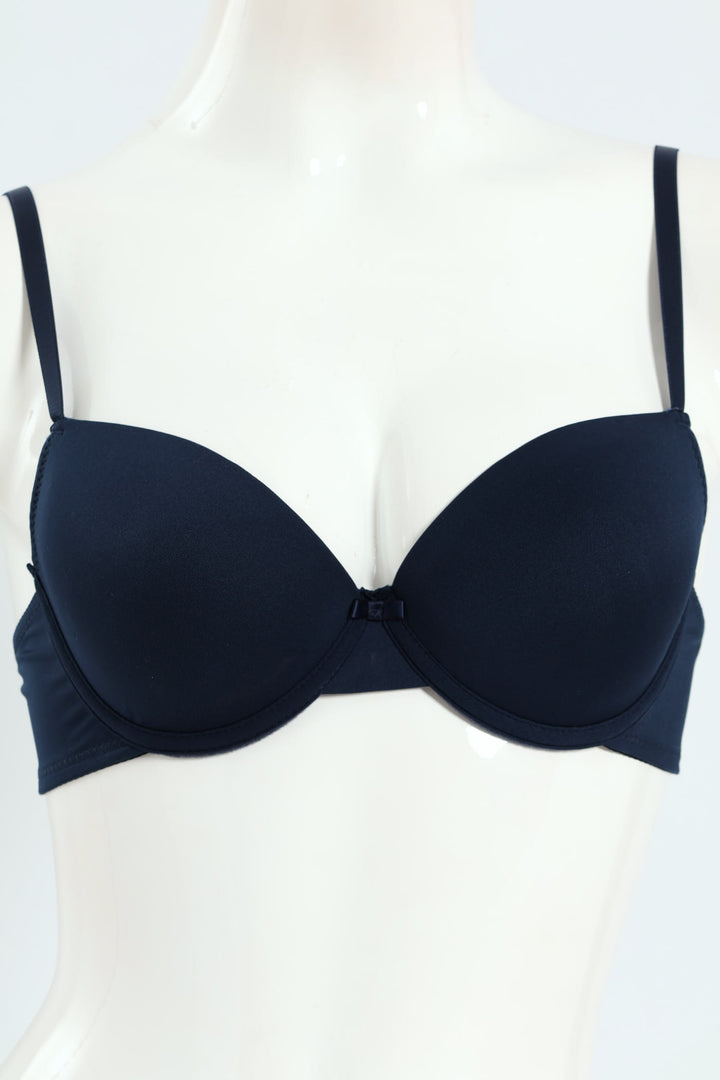 3 Pack T-Shirt Bra - Mocha/Navy/Black