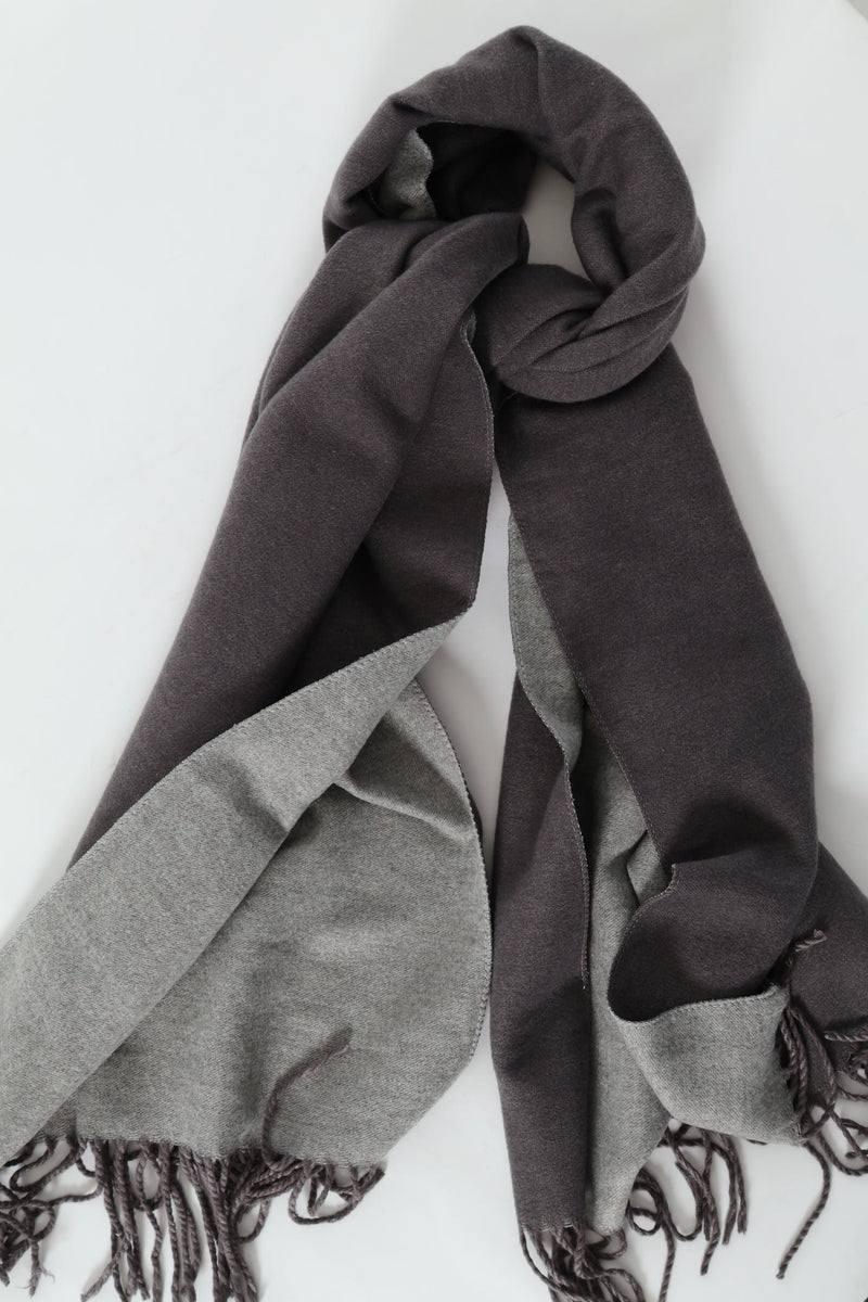 Two Tone Pashmino - Grey