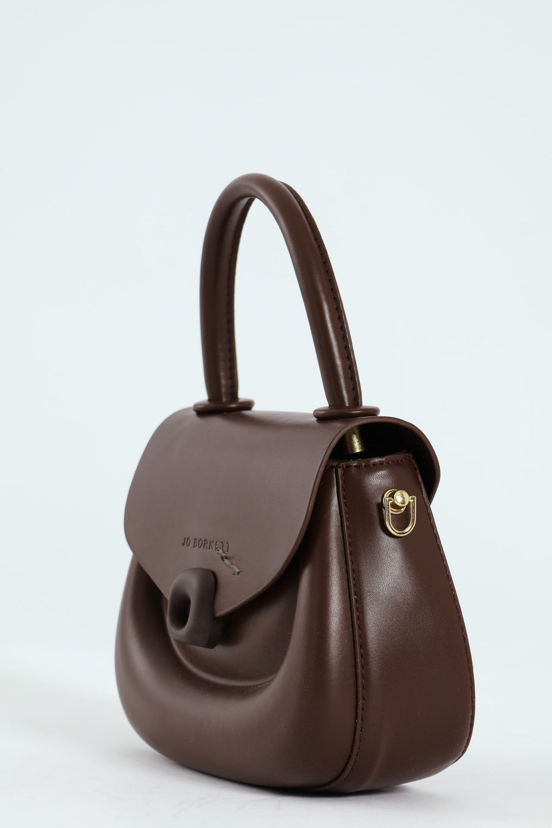 Florence Flap Bag With Top Handle - Brown