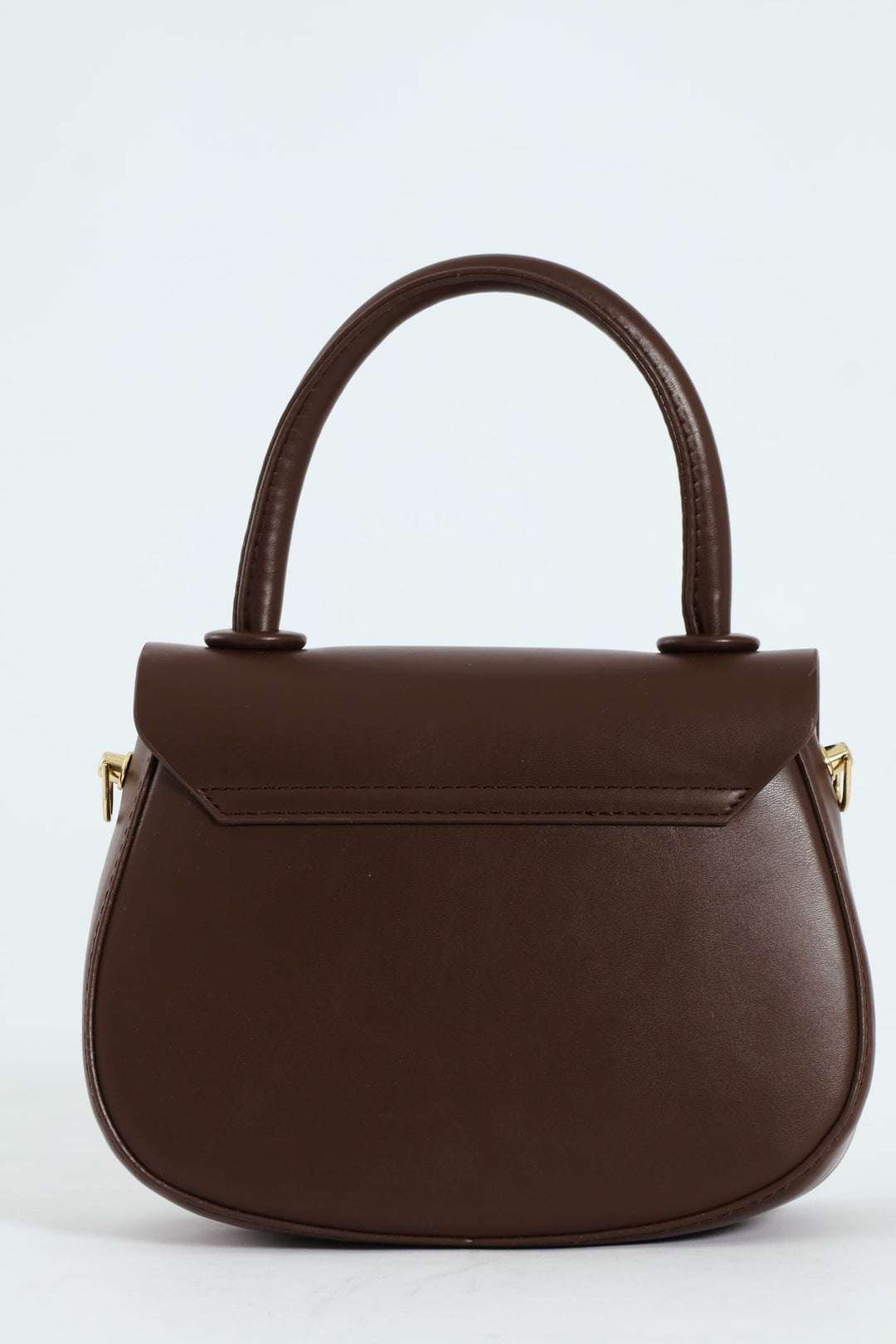 Florence Flap Bag With Top Handle - Brown