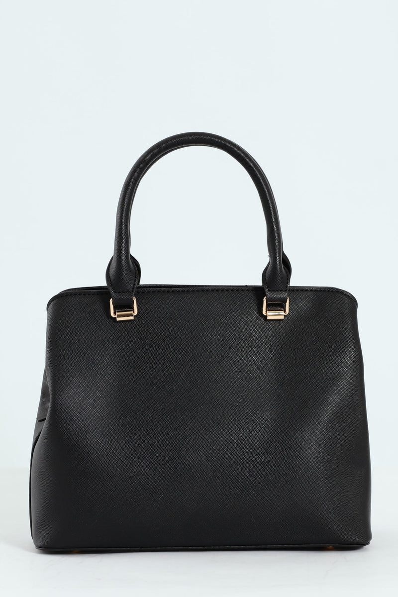 Charm Tote Bag - Black
