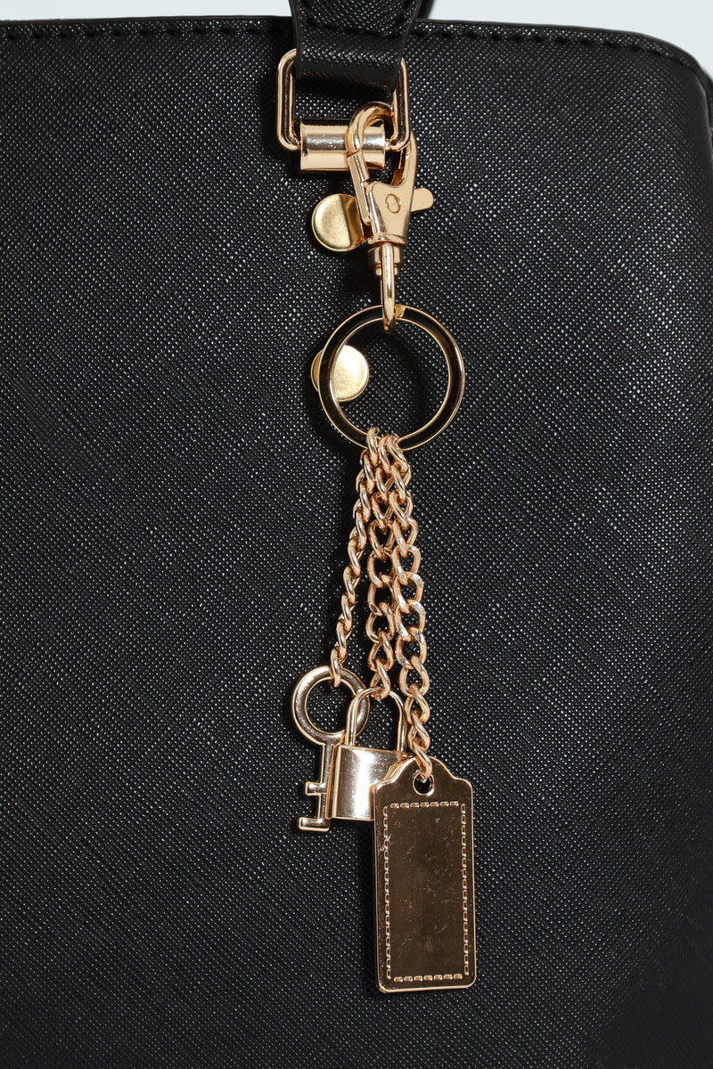 Charm Tote Bag - Black
