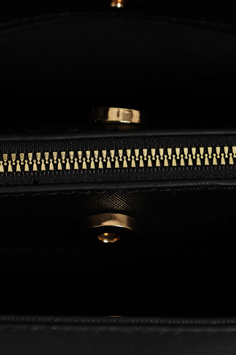 Charm Tote Bag - Black