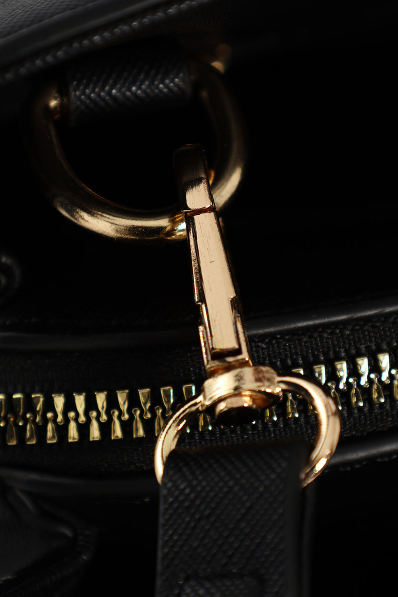Charm Tote Bag - Black