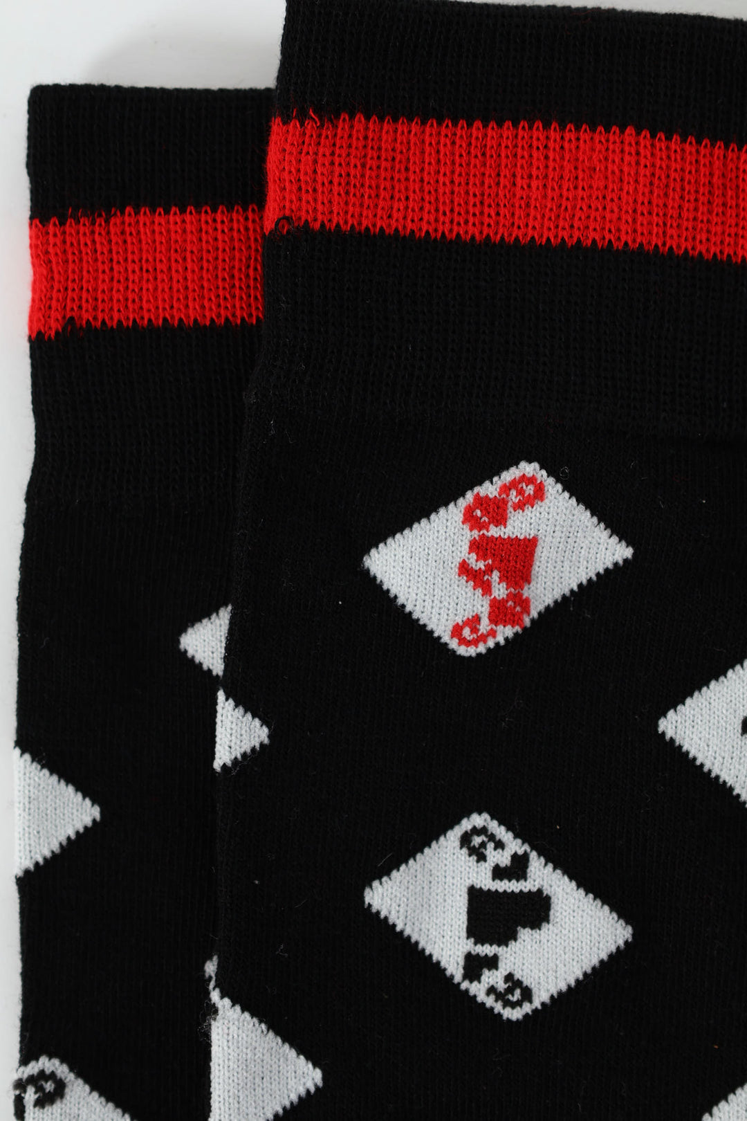 Cards Single Anklet Socks - Navy