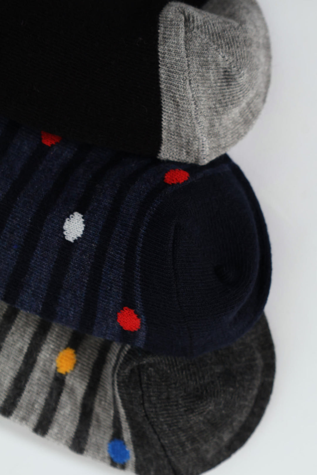 3 Pack Fashion Anklet Socks - Black/Navy/Grey