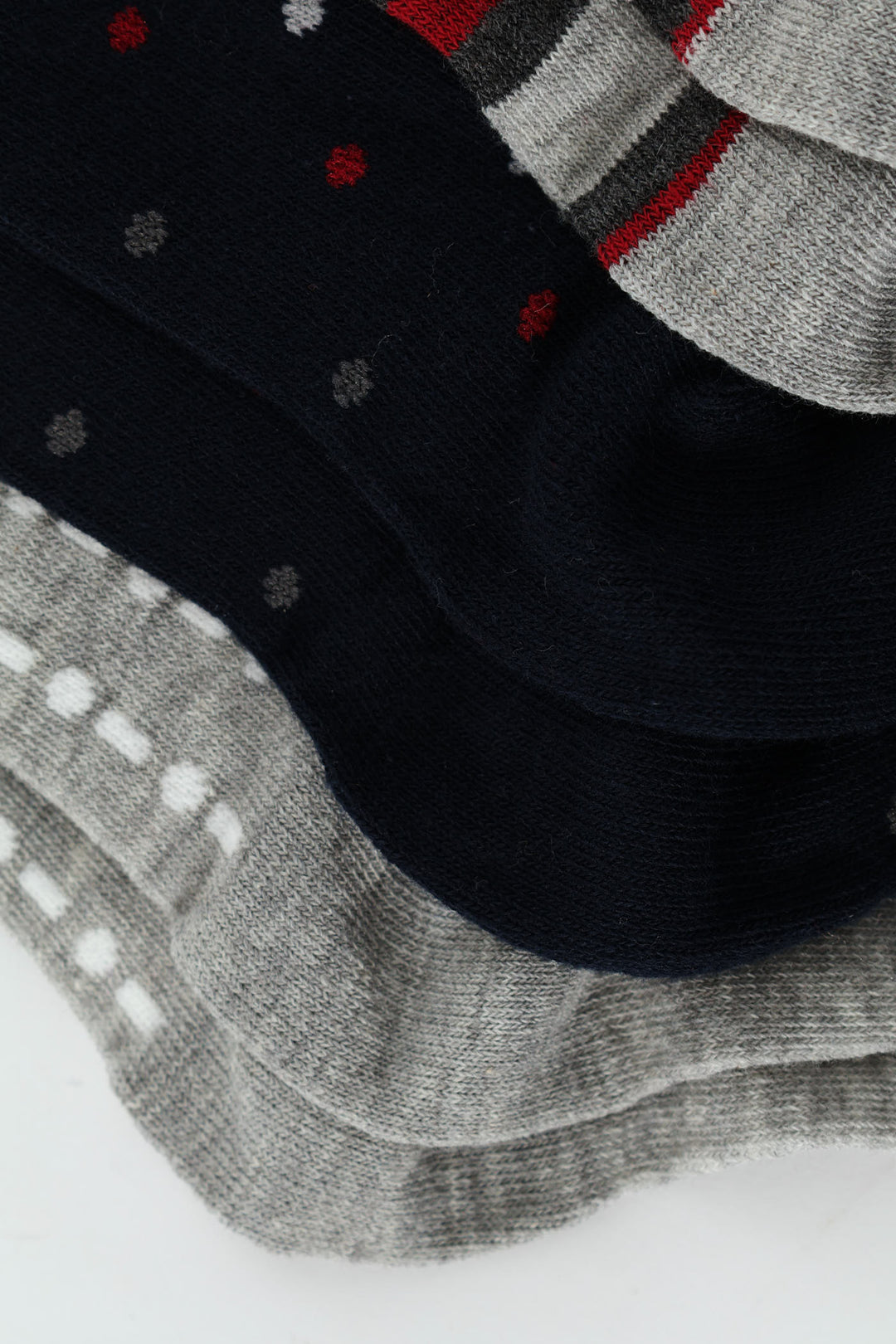 3 Pack Stripe & Dots Anklet - Grey/Navy
