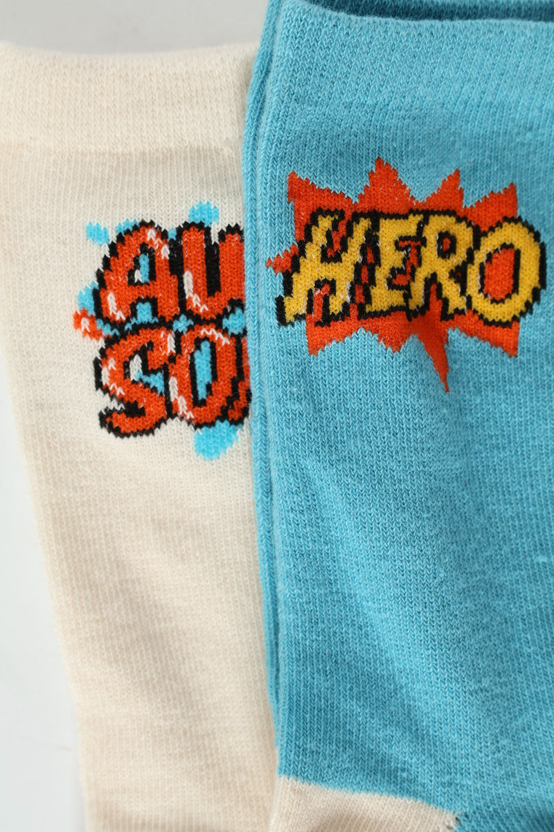 Pre-Boys 2 Pack Awesome Anklet Socks