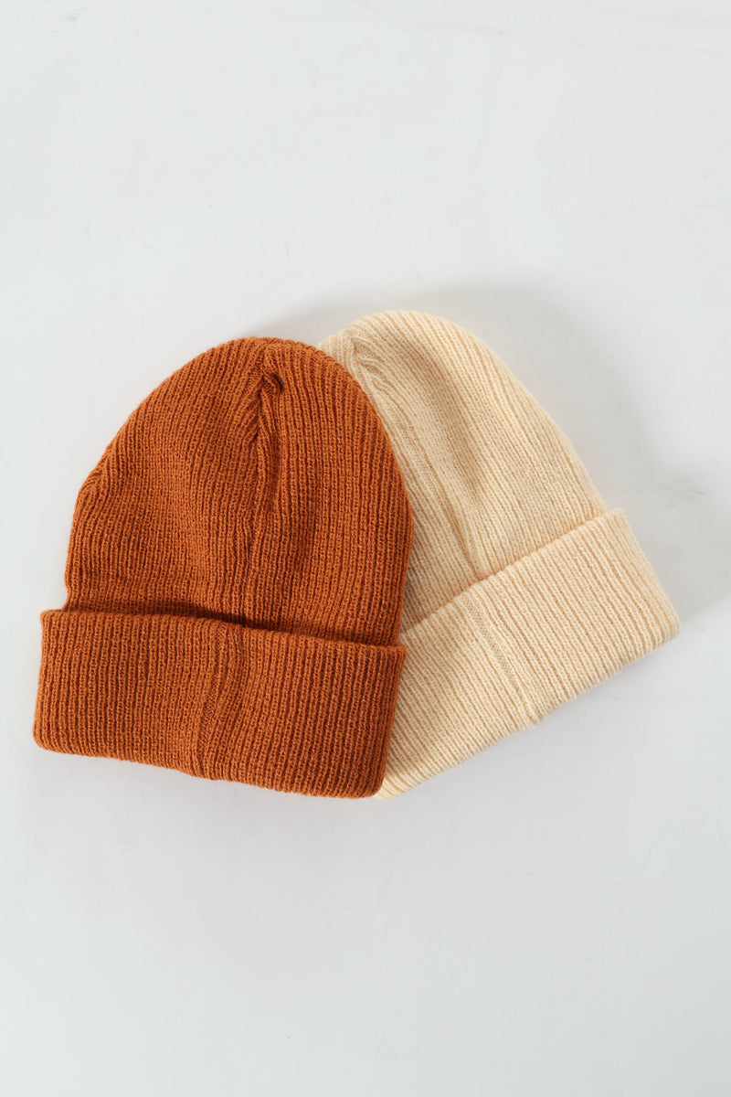 Baby Boys 2 Pack Letter B Beanie