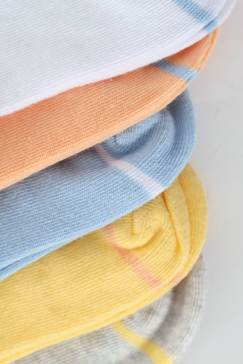 Pre-Girls 5 Pack Plain Low Cut Socks