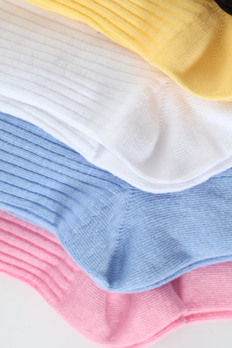 Girls 5 Pack Flossing Plain Anklet Socks