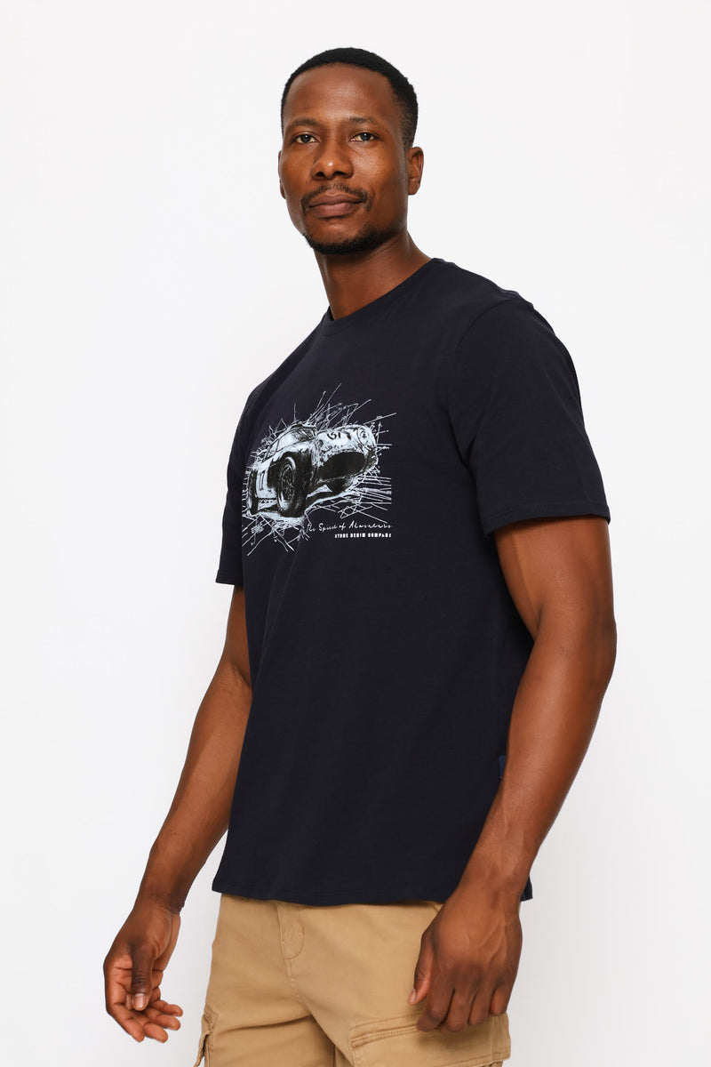 Sportscar Spirit Of Adventure Tee - Navy