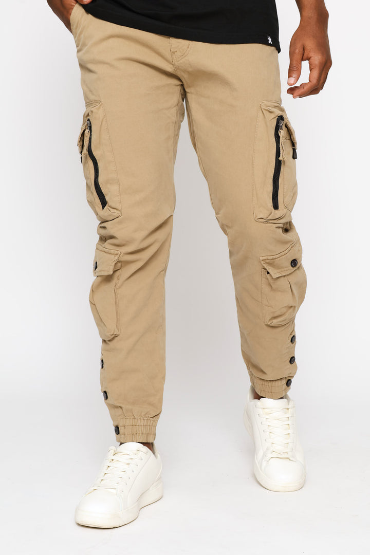 Multi Pocket Fashion Cargo Pant - Stone