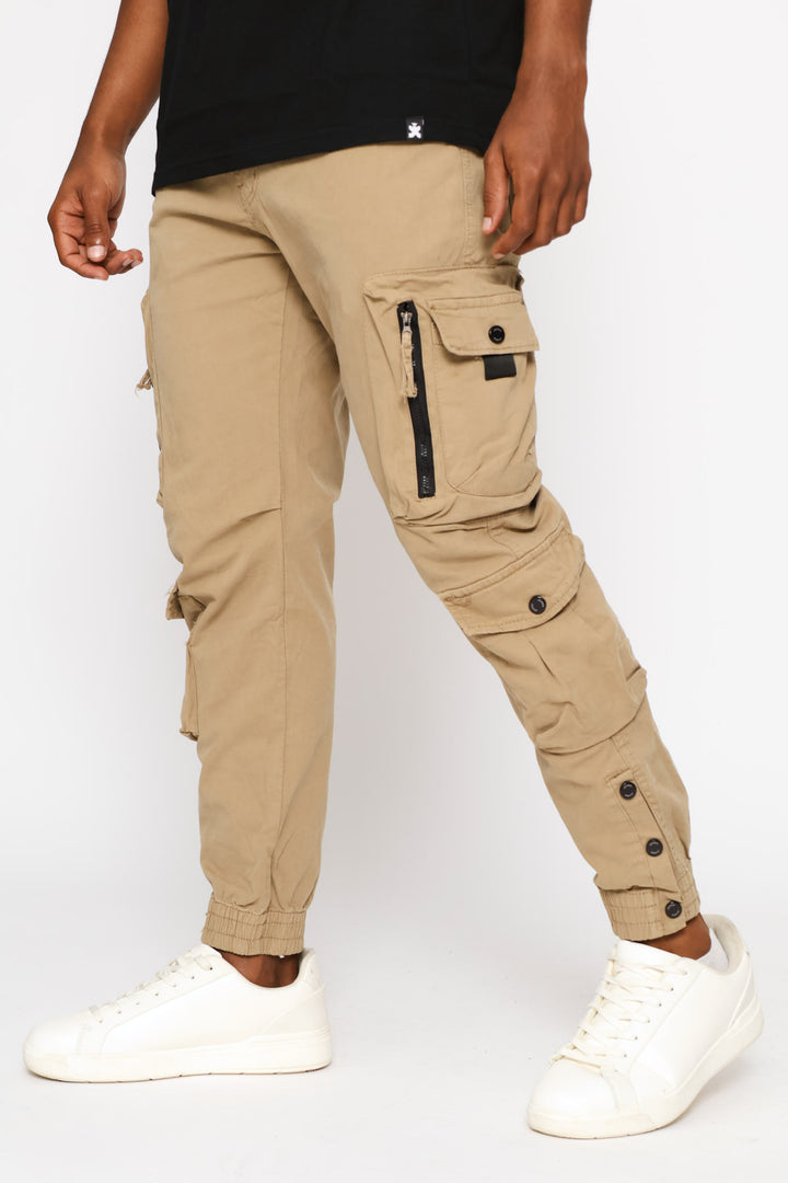 Multi Pocket Fashion Cargo Pant - Stone