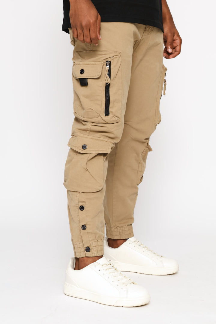 Multi Pocket Fashion Cargo Pant - Stone
