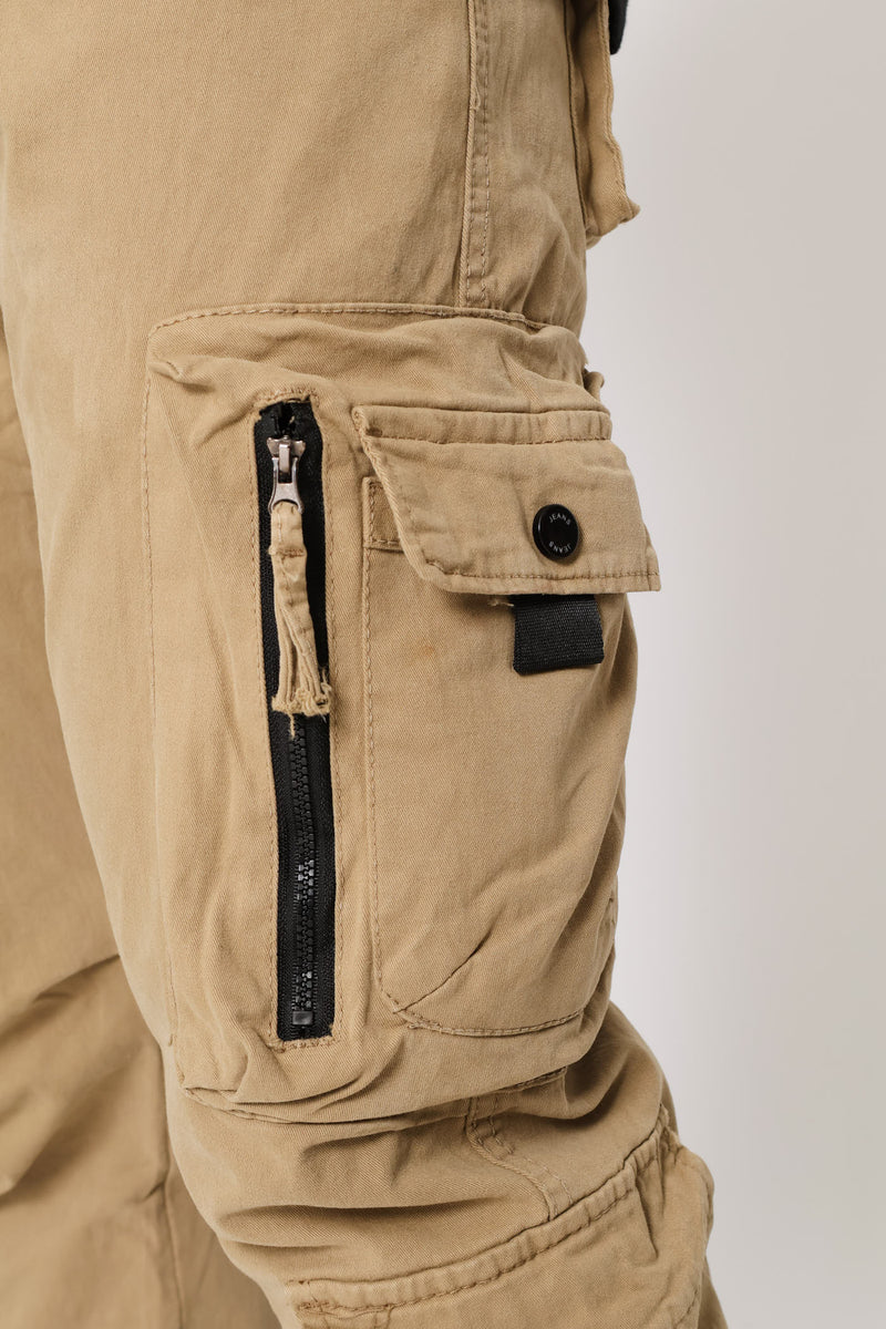 Multi Pocket Fashion Cargo Pant - Stone