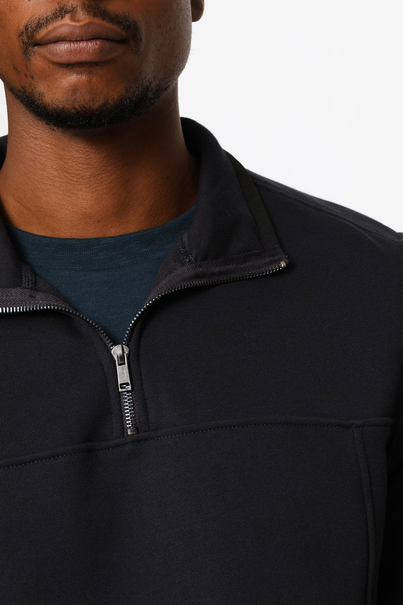 Quarter Zip Panel Track Top - Gunmetal