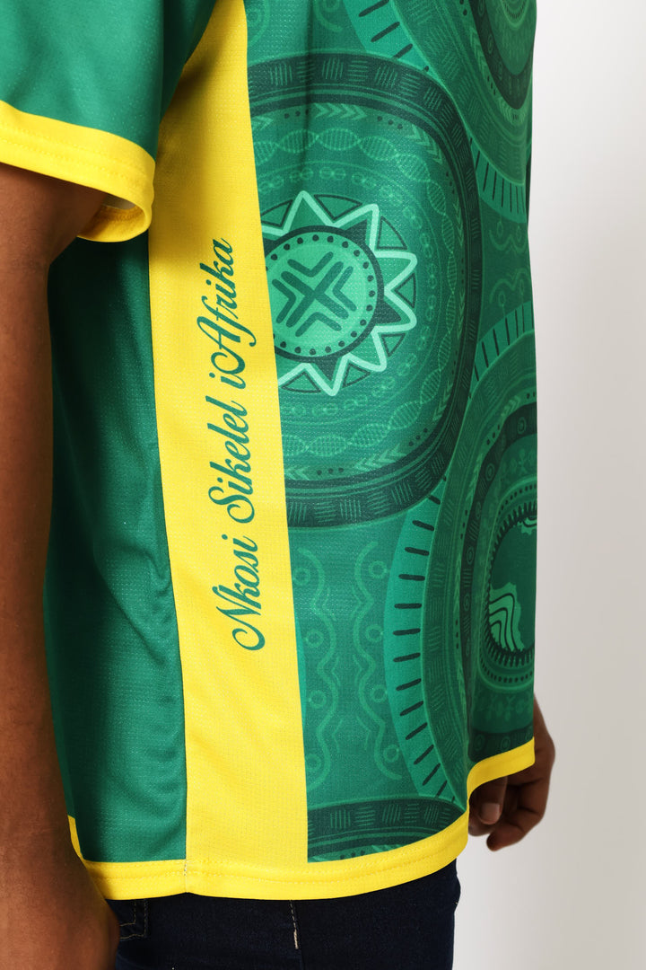 SA Supporters Soccer Stripe Tee - Green
