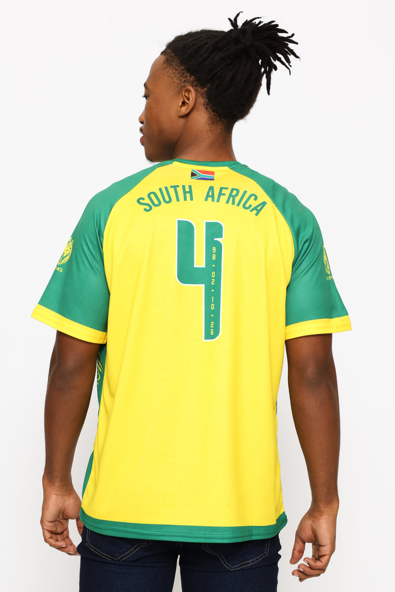 SA Supporters Soccer Stripe Tee - Yellow