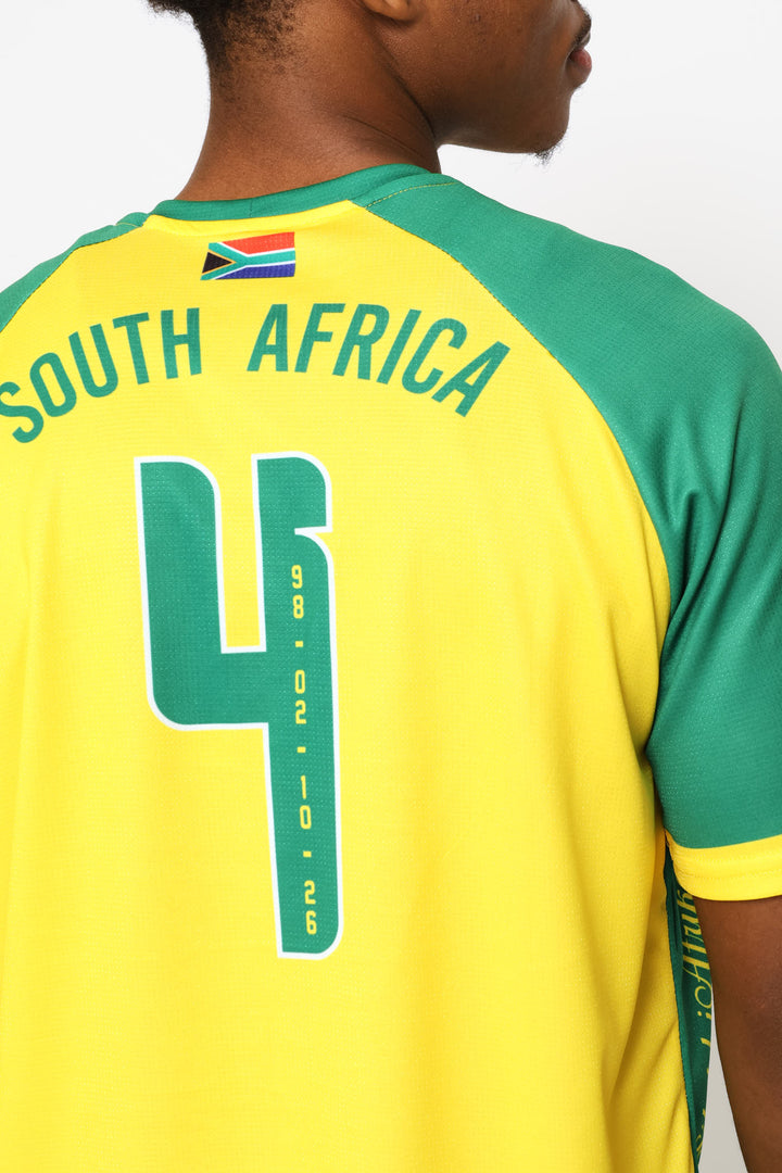 SA Supporters Soccer Stripe Tee - Yellow