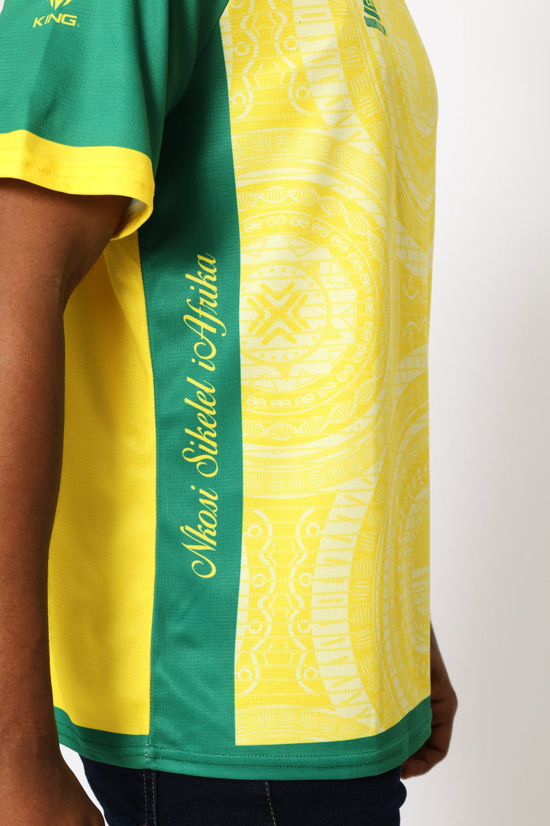 SA Supporters Soccer Stripe Tee - Yellow