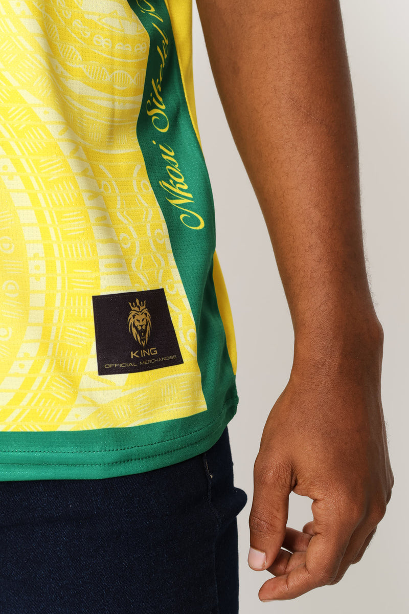 SA Supporters Soccer Stripe Tee - Yellow