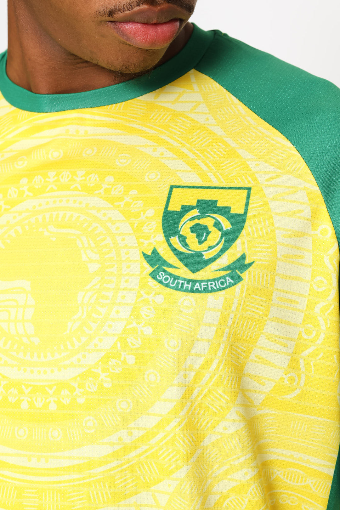 SA Supporters Soccer Stripe Tee - Yellow
