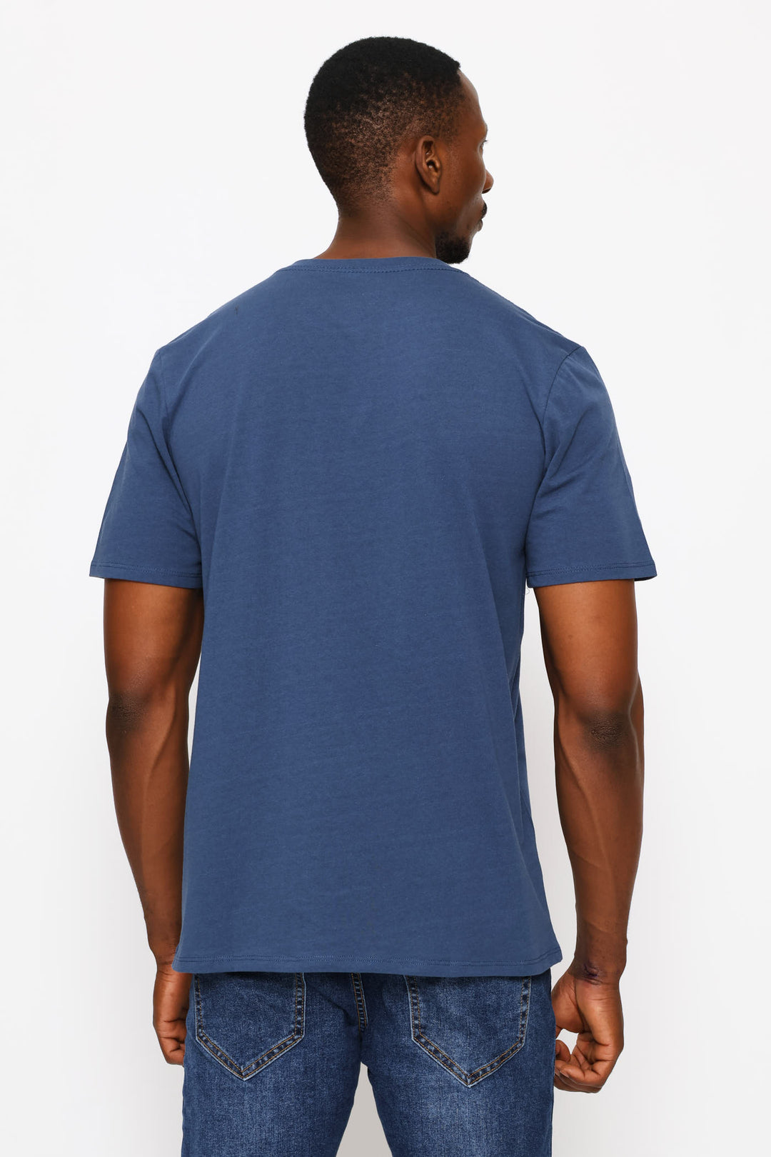 Eagle Chest Print Tee - Steel Blue