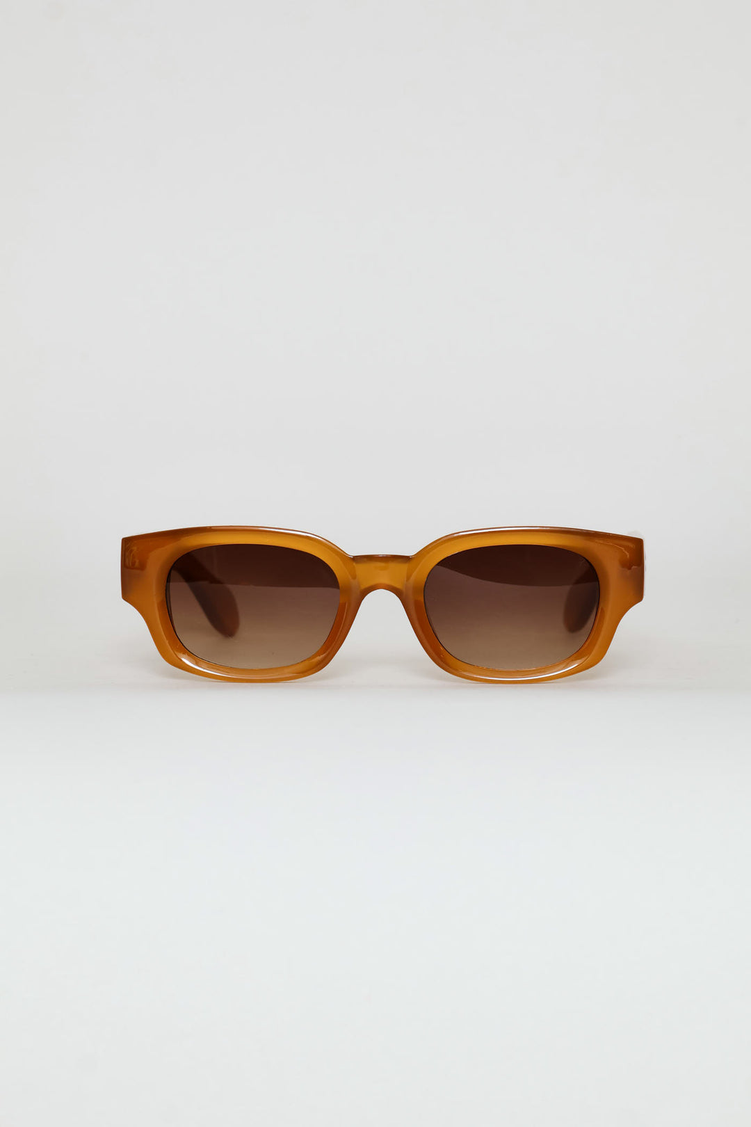 Tigers Eye Frame Smoke Lens Sunglasses - Brown