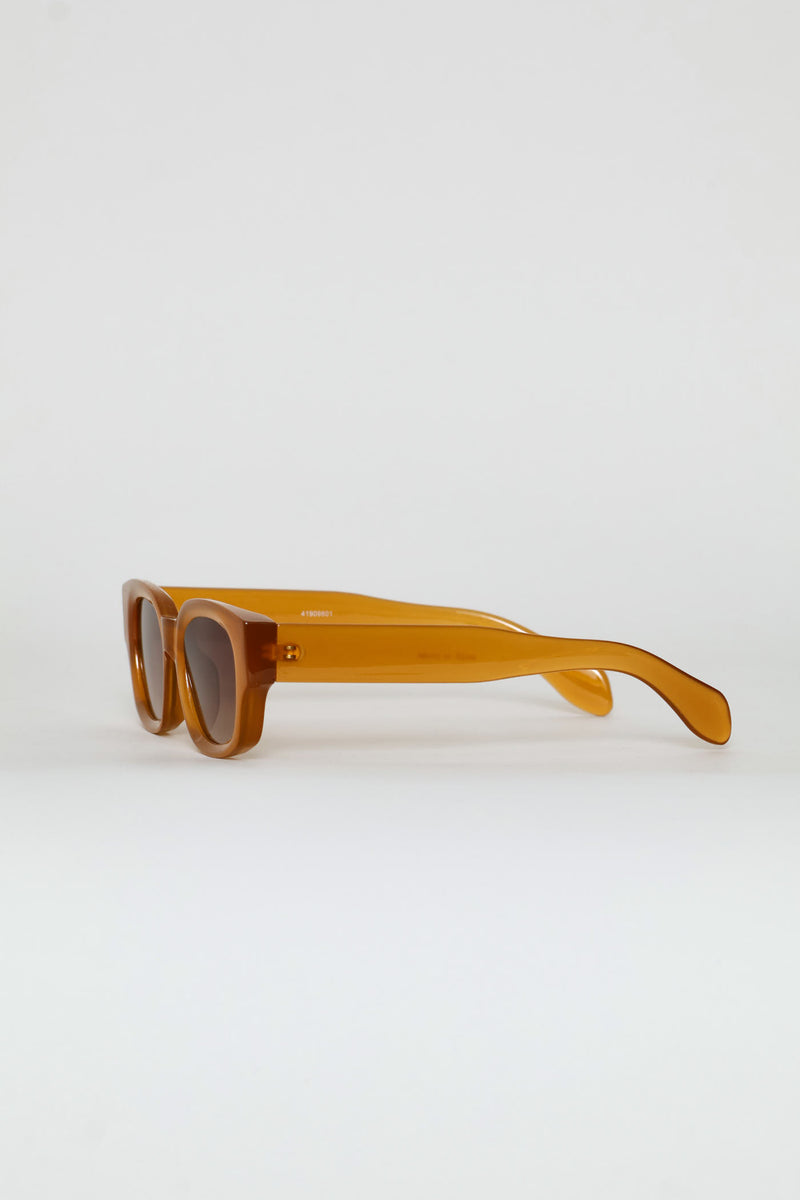 Tigers Eye Frame Smoke Lens Sunglasses - Brown