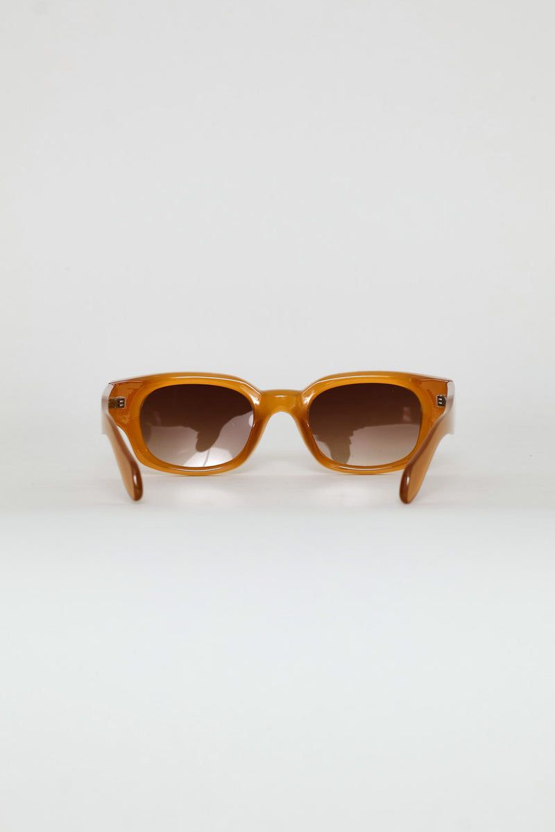 Tigers Eye Frame Smoke Lens Sunglasses - Brown