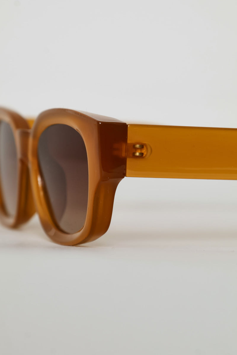 Tigers Eye Frame Smoke Lens Sunglasses - Brown